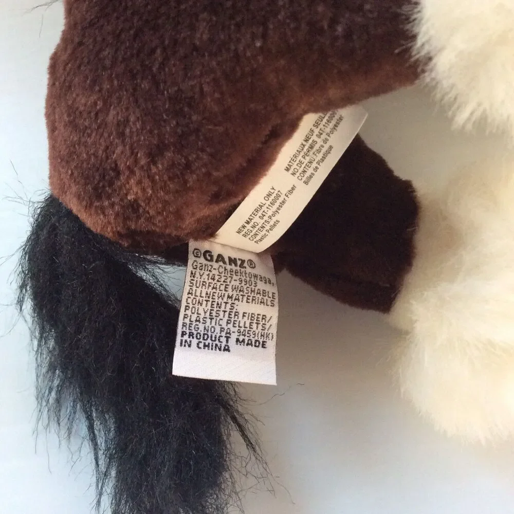 Clydesdale Horse Plush,Ganz,Webkinz,Horse Plush,Show Horse,Stuffed Animal Brown